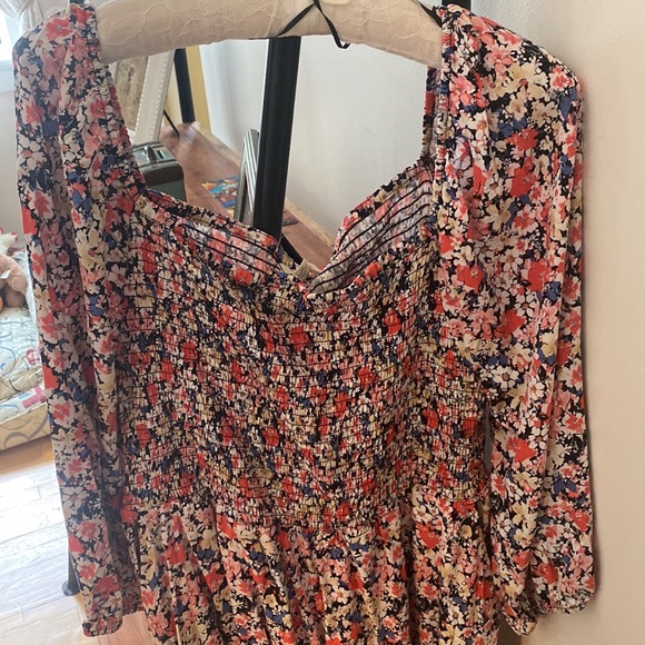 FLORAL 3/4 SLEEVE DRESS NWOT SZ 1X - Picture 2 of 4